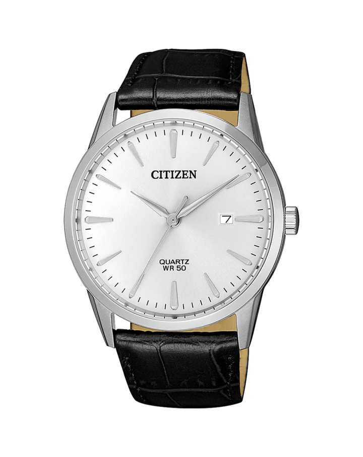 Citizen Classic Leather Strap White Dial Mens Watch - BI5000-10A