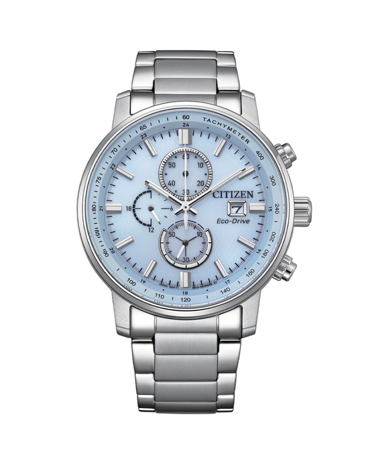Citizen Classic Sport Chronograph Dusty Blue Dial Gents Watch - CA0840-87M