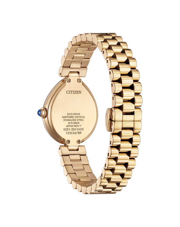 Citizen Eco-Drive L Rainell Gold-Tone Ladies Watch - EM1203-57X