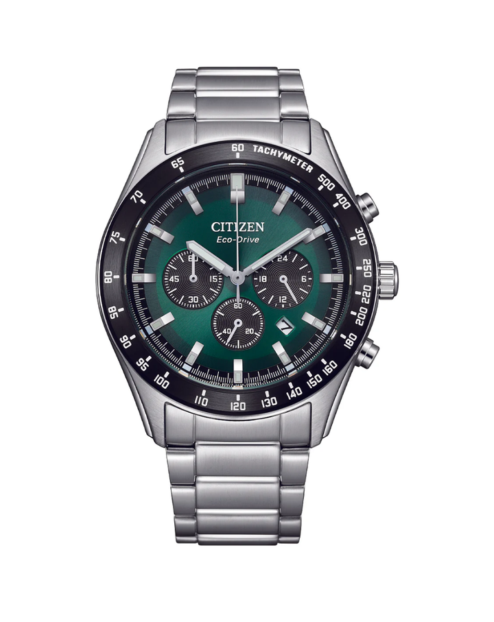 Citizen Eco Drive Chronograph Green Dial Men's Watch - CA4674-58X