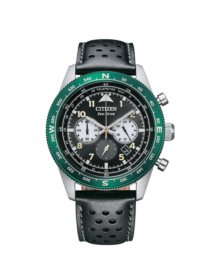 Citizen Eco Drive Chronograph Green Mens Watch - CA4558-16E