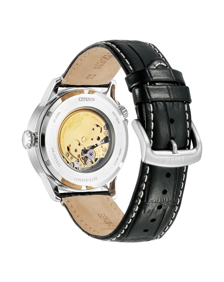 Citizen Mechanical Leather Strap Automatic Watch - NJ0140-17E