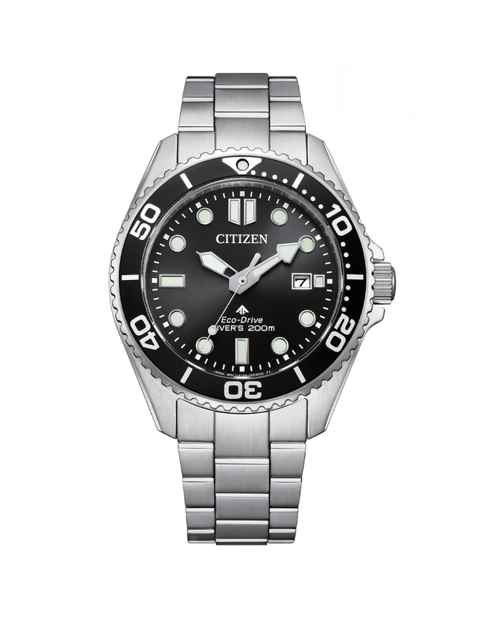 Citizen Promaster Marine Black Dial Eco Drive Mens Watch - BN0261-51E