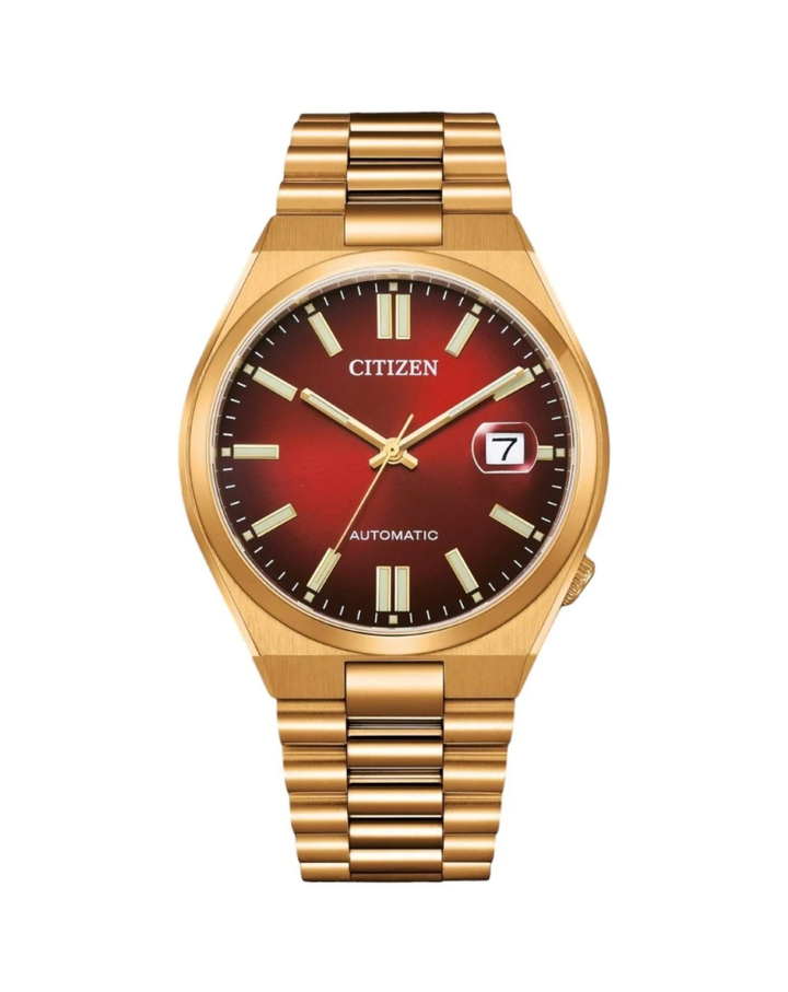 Citizen Tsuyosa Automatic Gold Tone Red Dial Watch - NJ0153-82X
