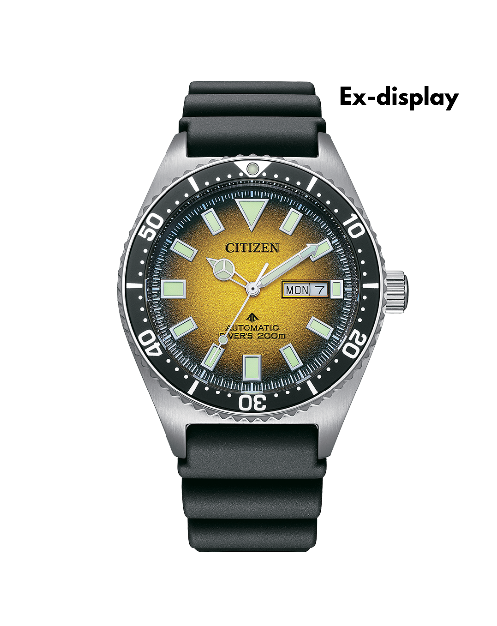 Citizen Promaster Yellow Dial Automatic Mens Watch - NY0120-01X **EX SAMPLE**
