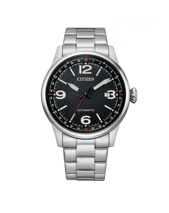 Citizen Stainless Steel Black Dial Automatic Men's Watch - NJ0160-87E