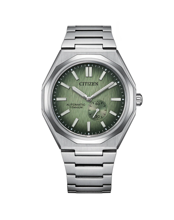 Citizen Zenshin 60 Super Titanium Green Automatic Mens Watch - NK5020-58X