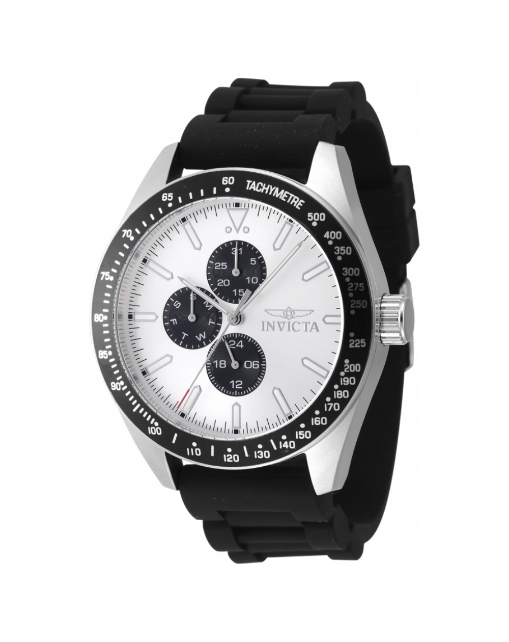 Invicta Aviator White Dial Silicone Strap Men's Watch - 47590
