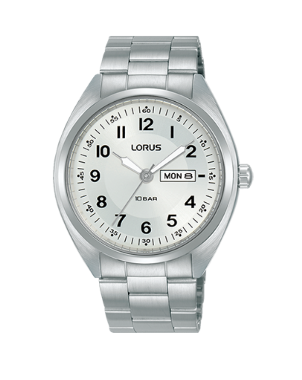 Lorus Sports Analogue Day/Date White Dial Unisex Watch - RH379AX-9