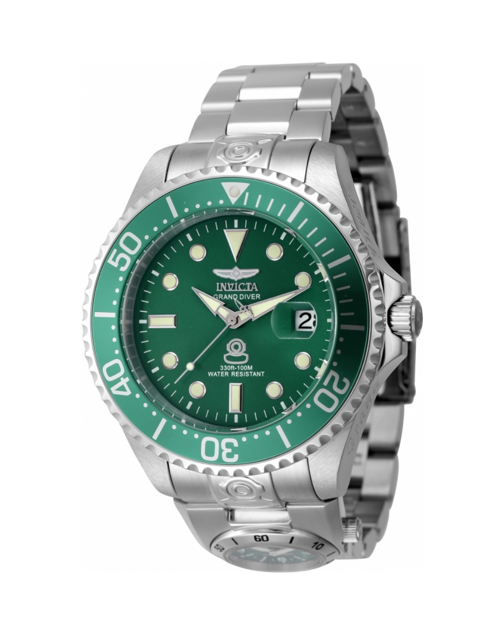 Invicta Emerald Green Pro Diver Dual Time Automatic Men's Watch - 45811