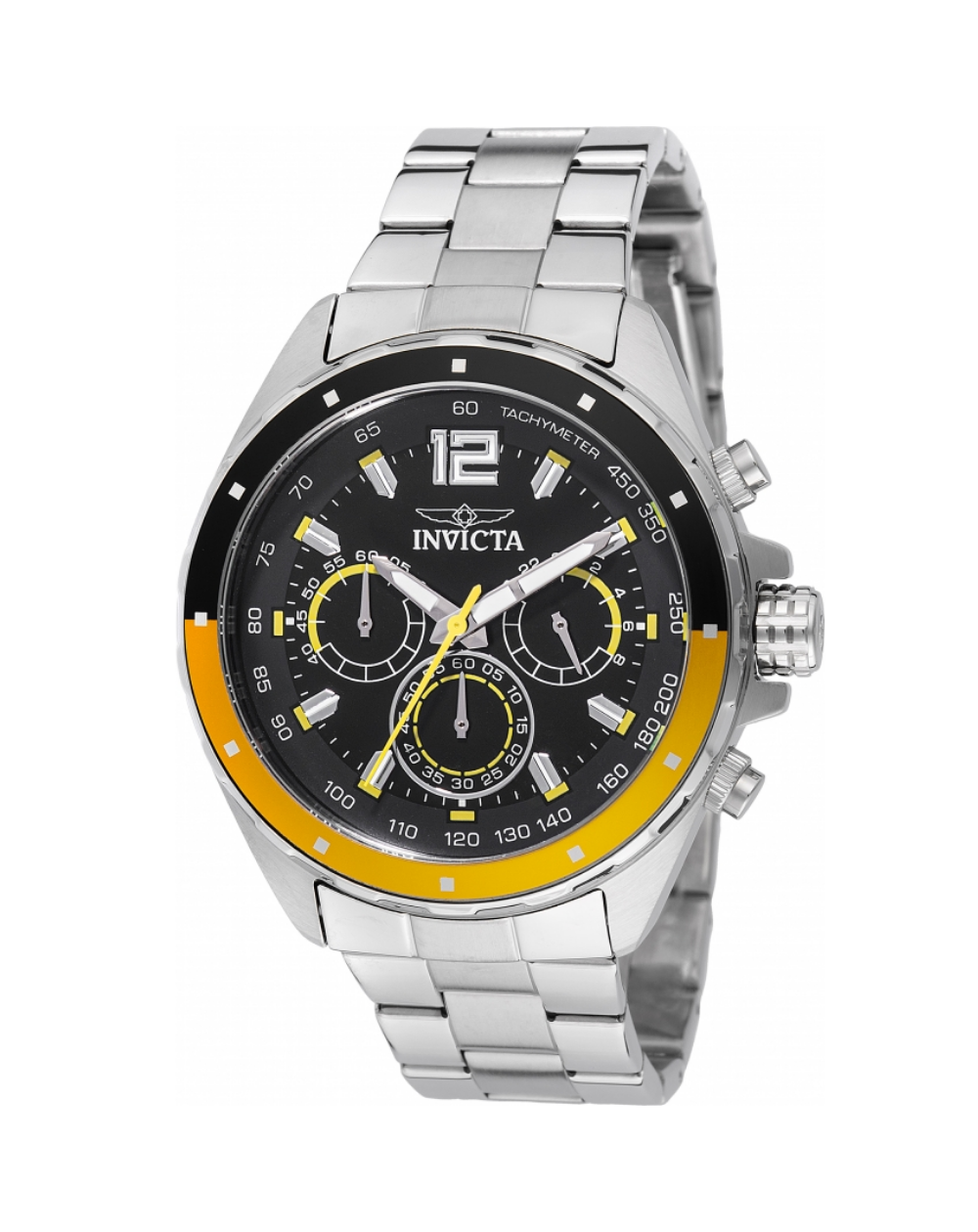 Invicta Speedway Black/Yellow Chronograph Men's Watch - 49365