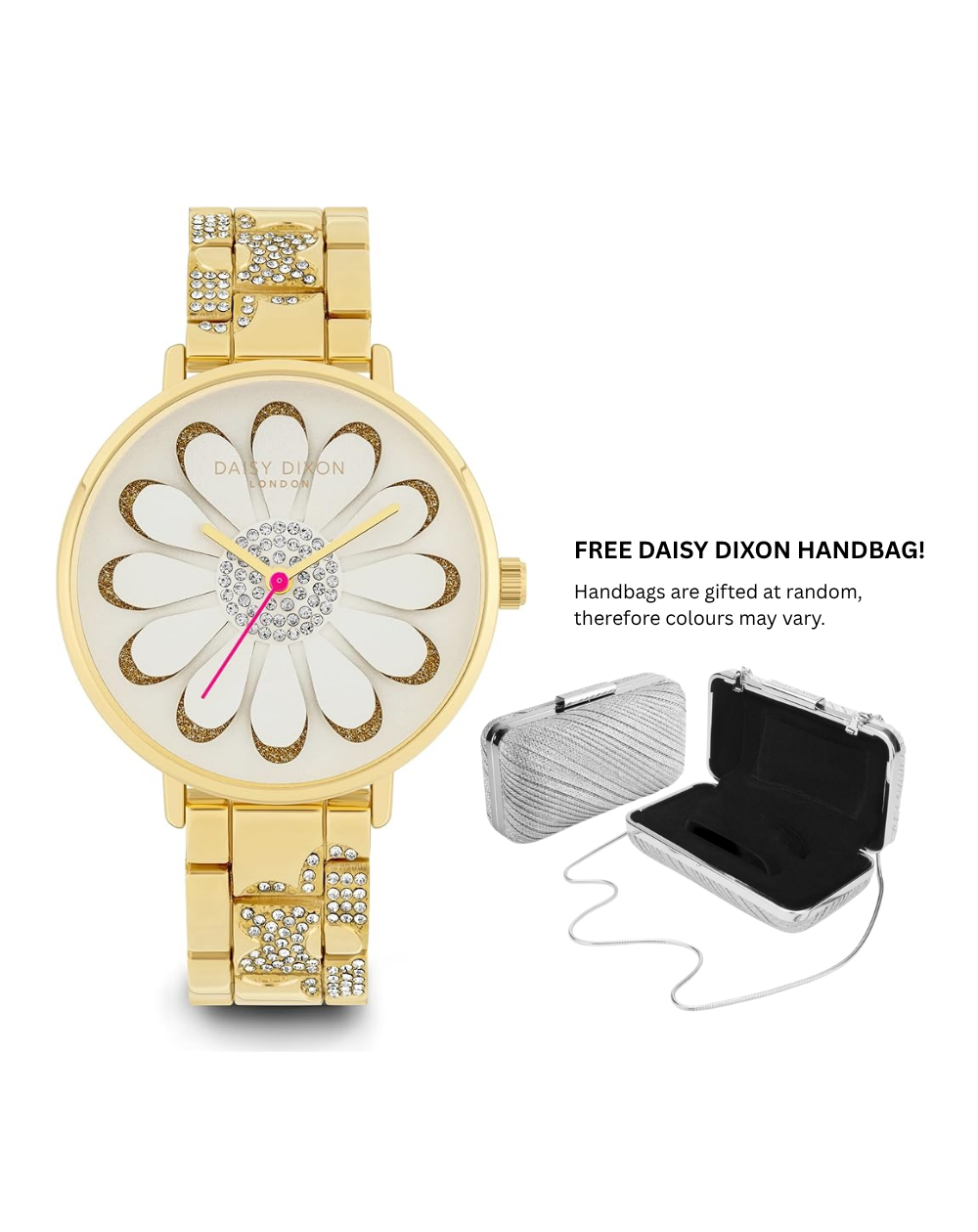 Daisy Dixon London "Kendall" Flower Dial Gold Ladies Watch - DD099GM