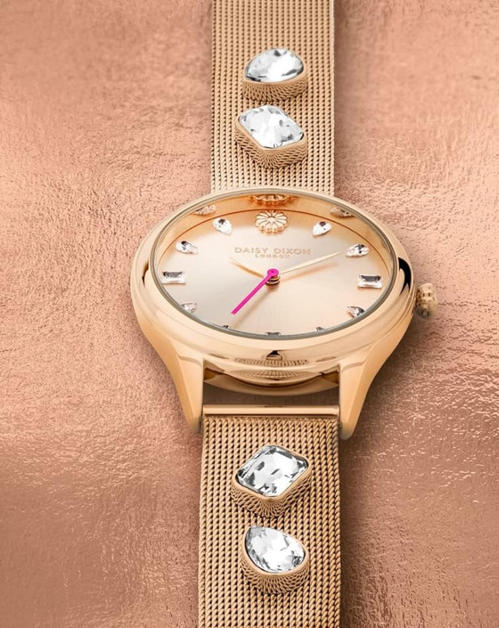 Daisy Dixon London "Lily" Rose Gold Quartz Ladies Watch - DD105RGM