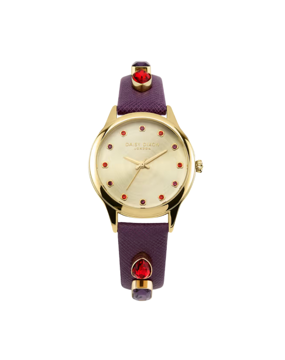 Daisy Dixon London "Lily" Purple Strap Gold Ladies Watch - DD140VG
