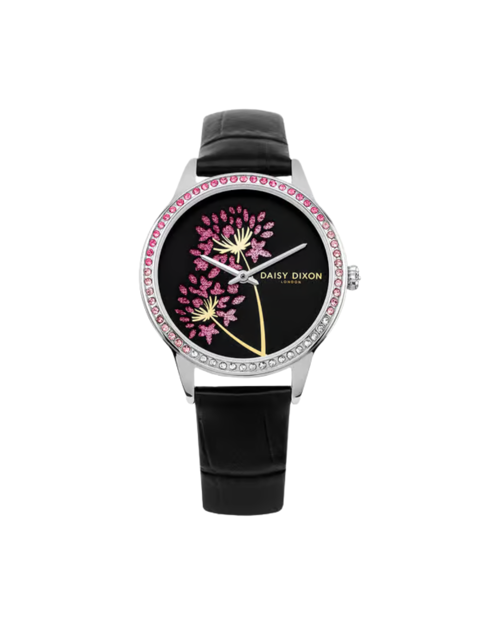 Daisy Dixon London "Lily" Rainbow Bezel Black Strap Ladies Watch - DD150BS