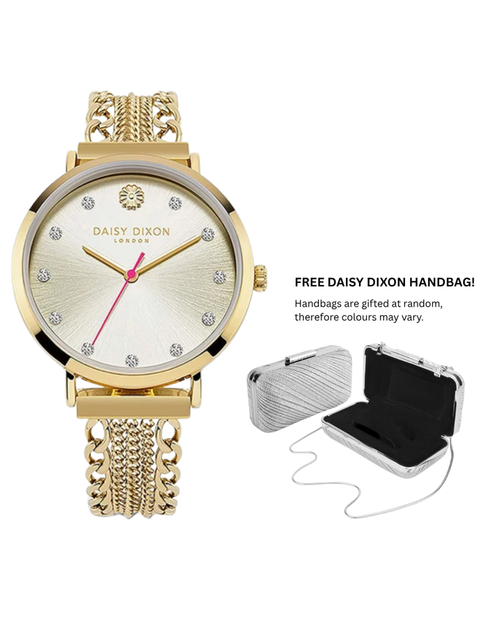 Daisy Dixon Gold "Kendall" Mesh Strap Ladies Watch - DD167GM