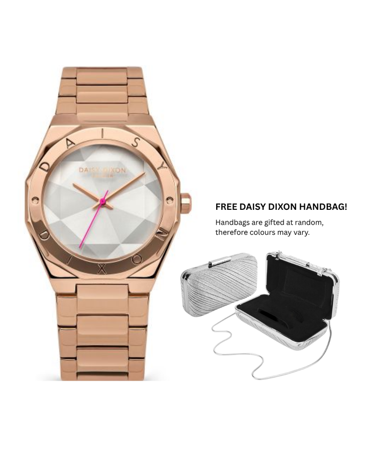 Daisy Dixon London "Alessandra" Rose Gold Ladies Watch - DD171RGM