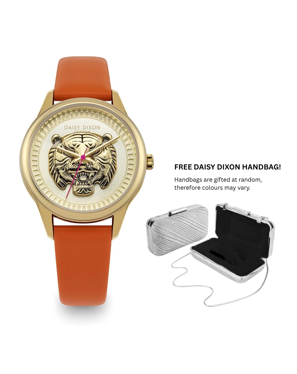 Daisy Dixon London "Lily" Orange Strap Gold Ladies Watch - DD184OG