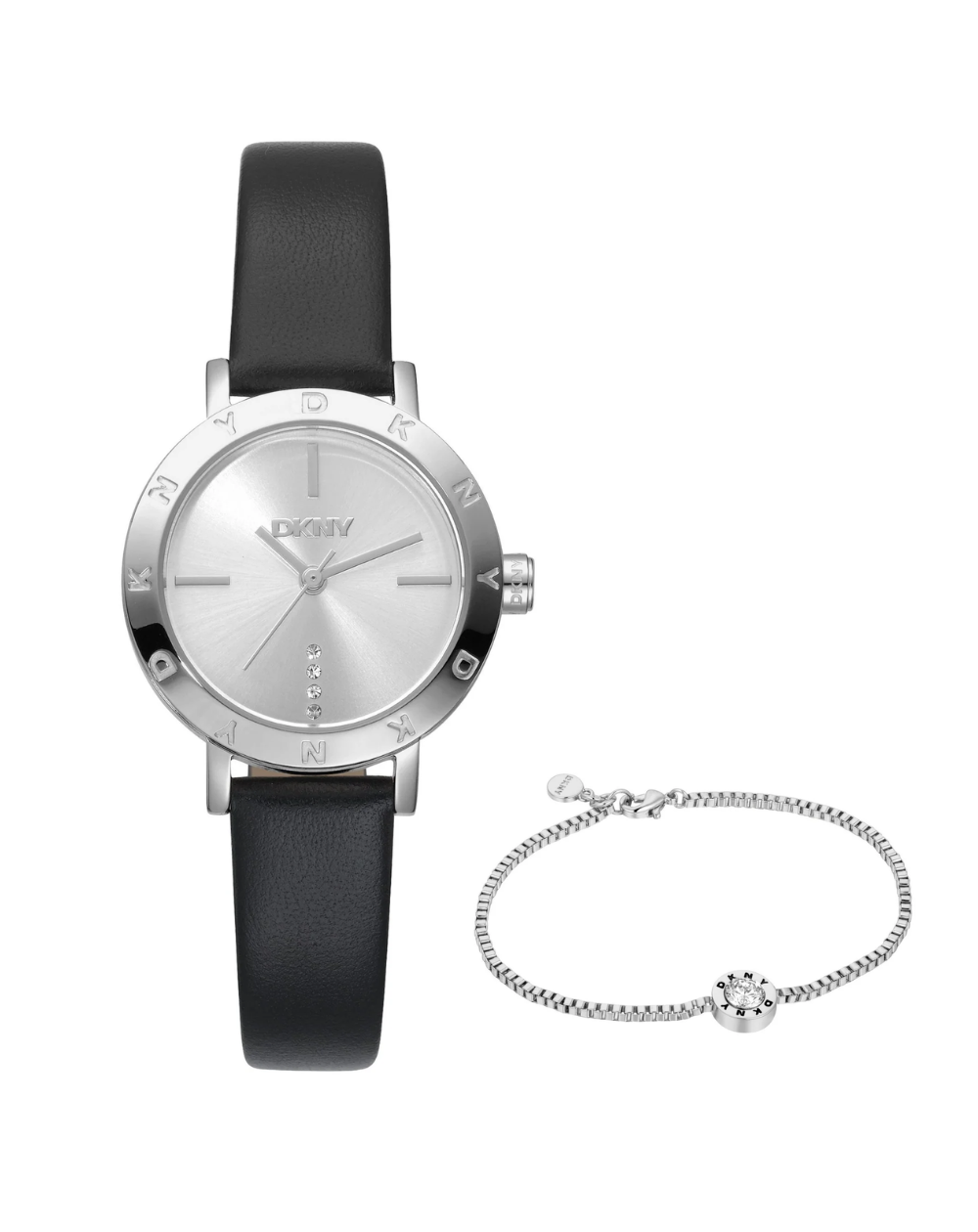 DKNY Essentials Silver Tone Watch + Bracelet Set - DK1L165L0015