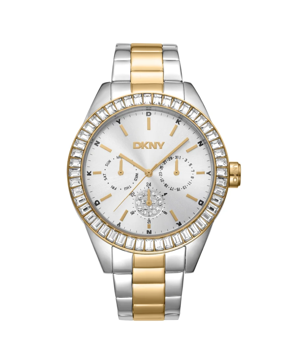 DKNY Nolita Multi Glitz Silver Dial Stainless Steel Watch - DK1L027M0075