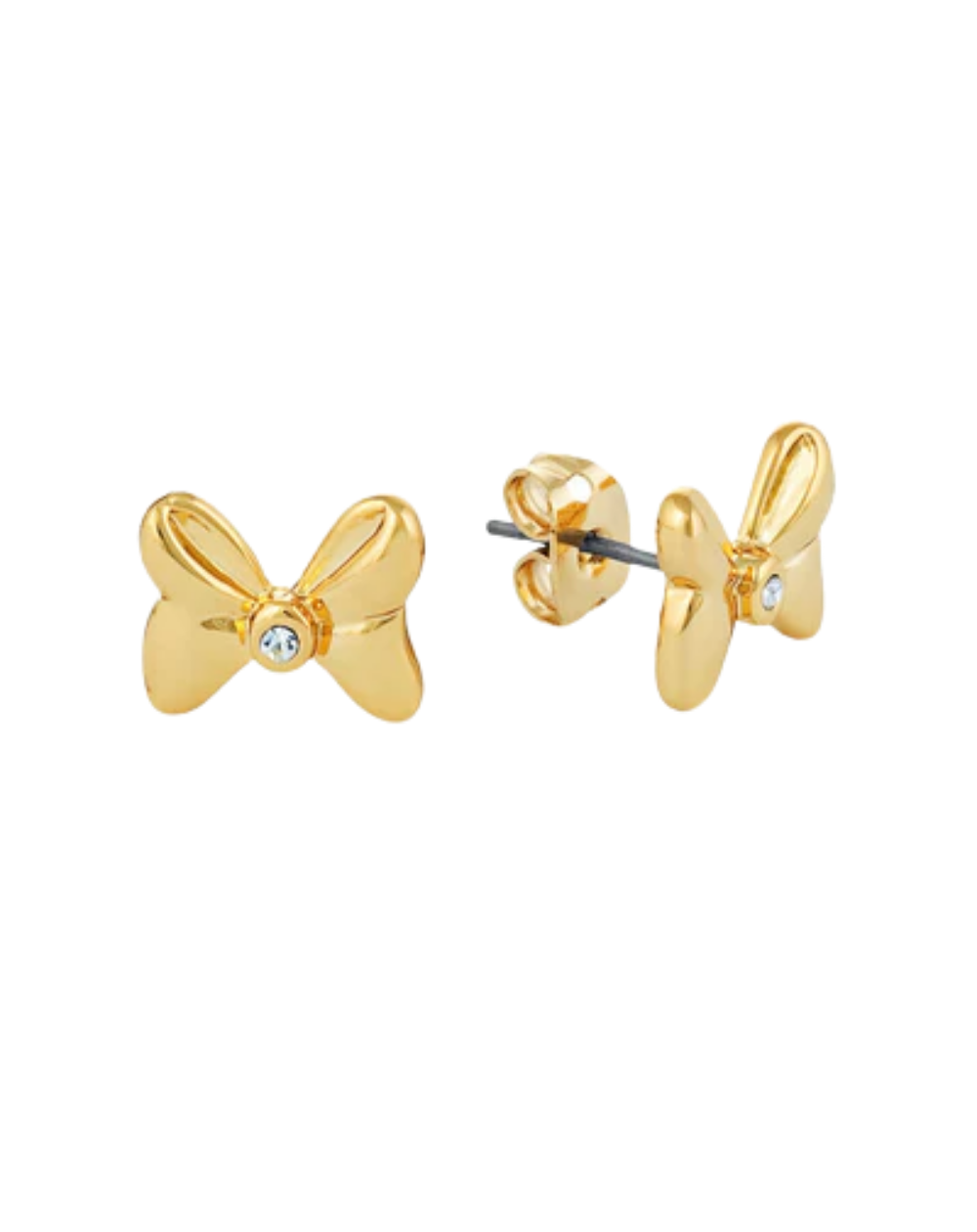 Disney "Minnie Mouse Crystal Bow" Gold-Tone Stud Earrings – DYE226
