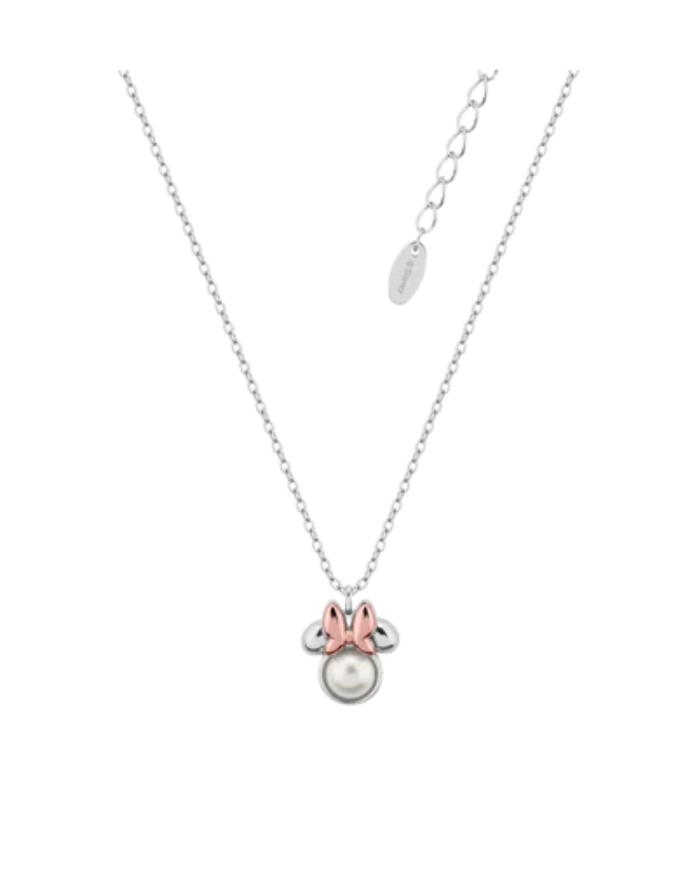 Disney "Minnie Mouse Pearl Charm" Sterling Silver Necklace – SSDN081