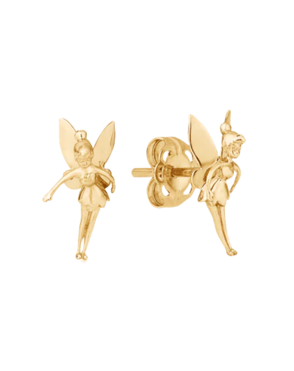 Disney "Tinker Bell Silhouette" Gold-Plated Sterling Silver Earrings – SSDE024