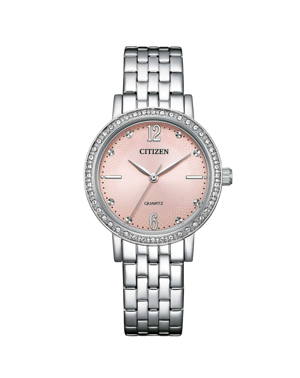 Citizen Elegant Pink & Crystals 31mm Ladies Watch - EL3100-55W