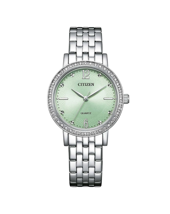 Citizen Elegant Green & Diamonds 31mm Ladies Watch - EL31000-55X