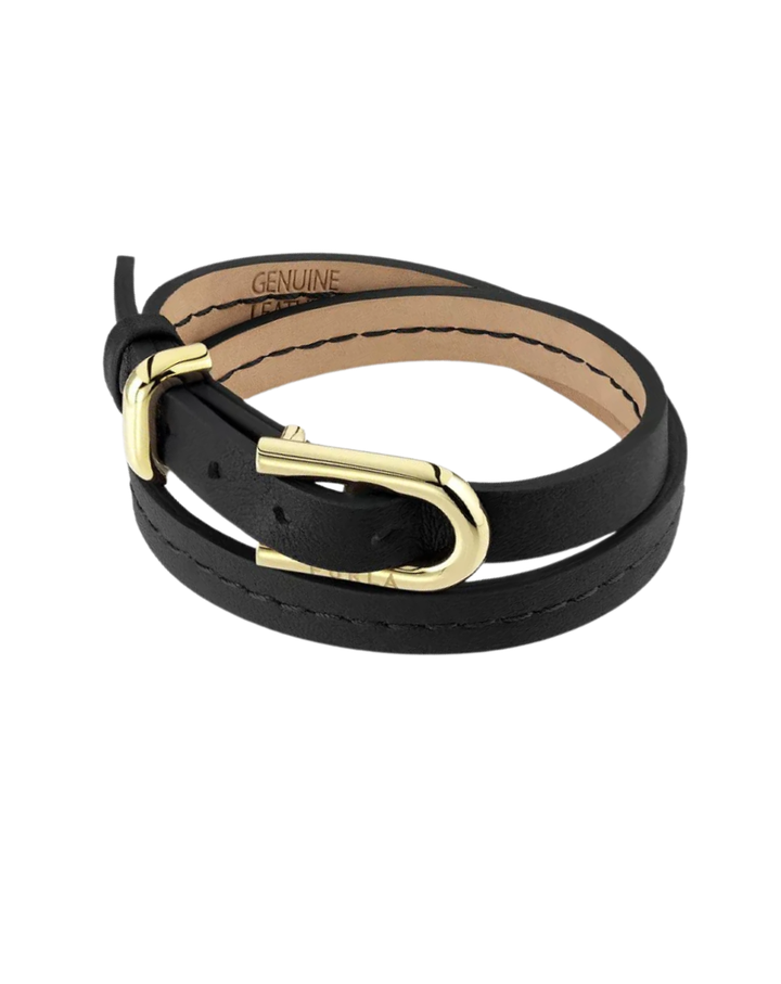 Furla Jewellery Black Leather Ladies Bracelet - FJ0408BTU