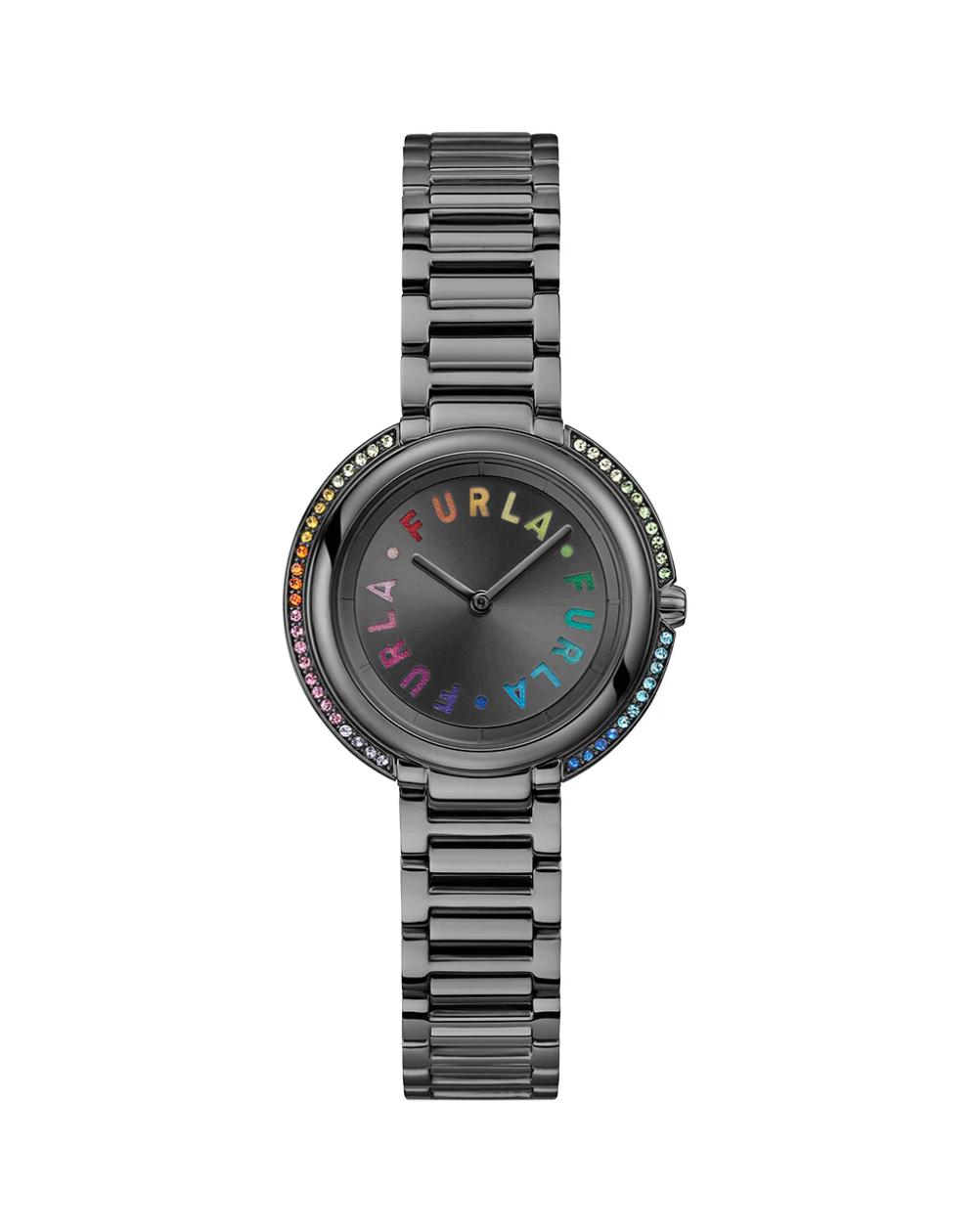 Furla Icon Dark Grey w/Crystals Ladies Watch - WW00032003L7