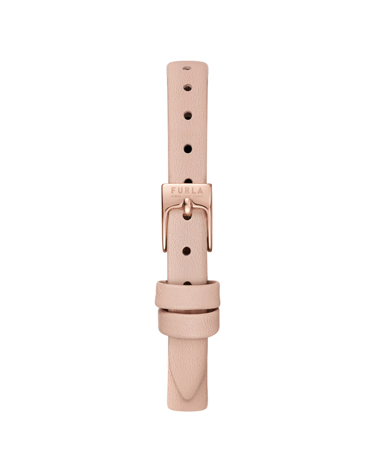 Furla Mini Pink Dial Leather Strap Ladies Watch - WW00018004L3