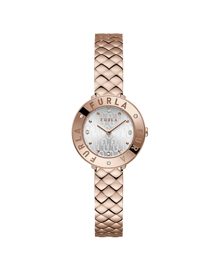 Furla "Essential" Rose Gold Studded Ladies Watch - WW00004021L3
