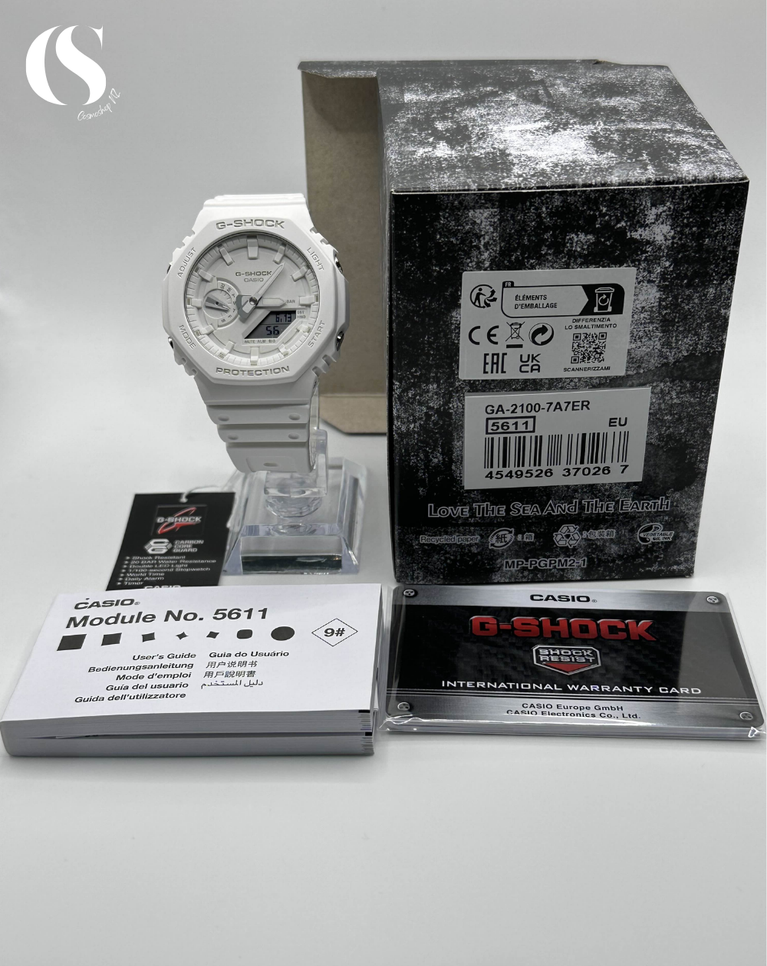 G-Shock “White” Casioak Unisex Watch - GA-2100-7A7ER