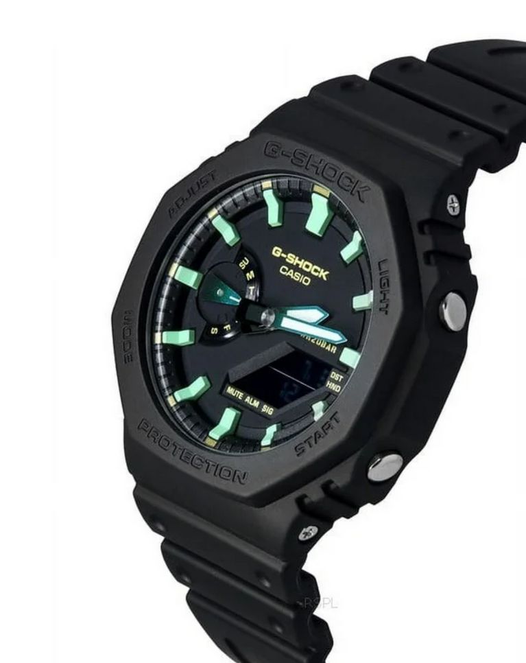 G-Shock Digital Green on Black "Casioak" - GA2100RC-1A