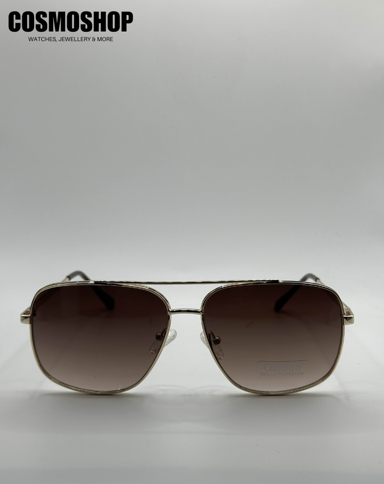 Guess Men's Gold/Brown Sunglasses - GF02076032F