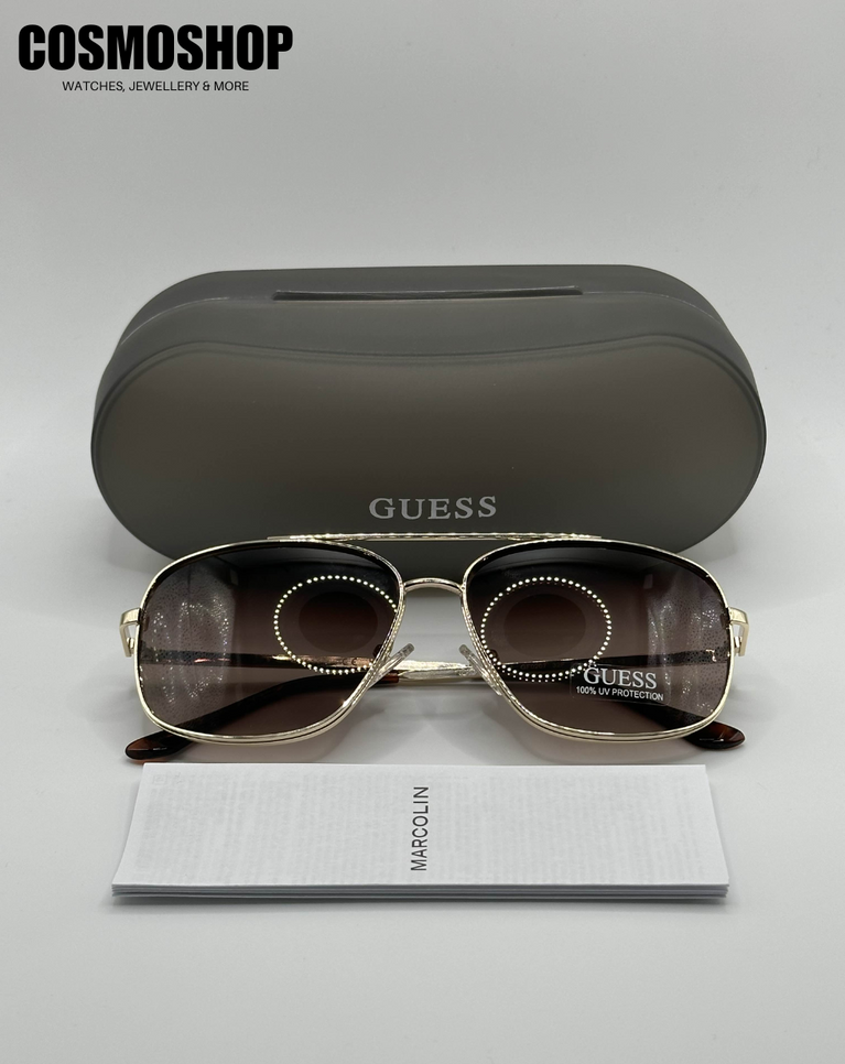 Guess Men's Gold/Brown Sunglasses - GF02076032F