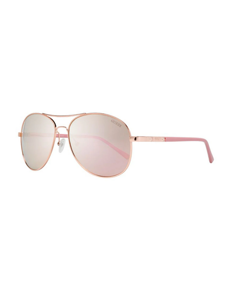 Pink Guess Ladies Sunglasses Guess Women's Pink Havana Square