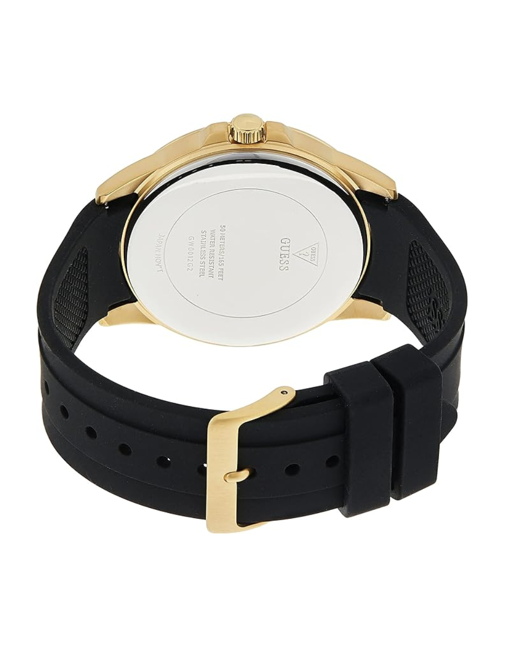 Guess Silicon Strap Gold Analog Men's Watch - GW0012G2