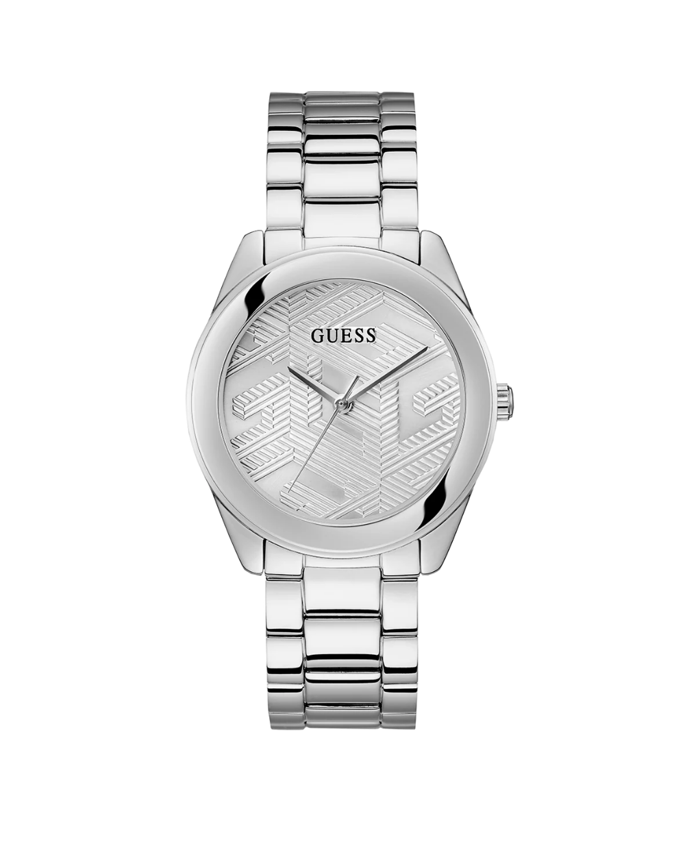 Guess Silver Tone Round Analog Ladies Watch - GW0606L1