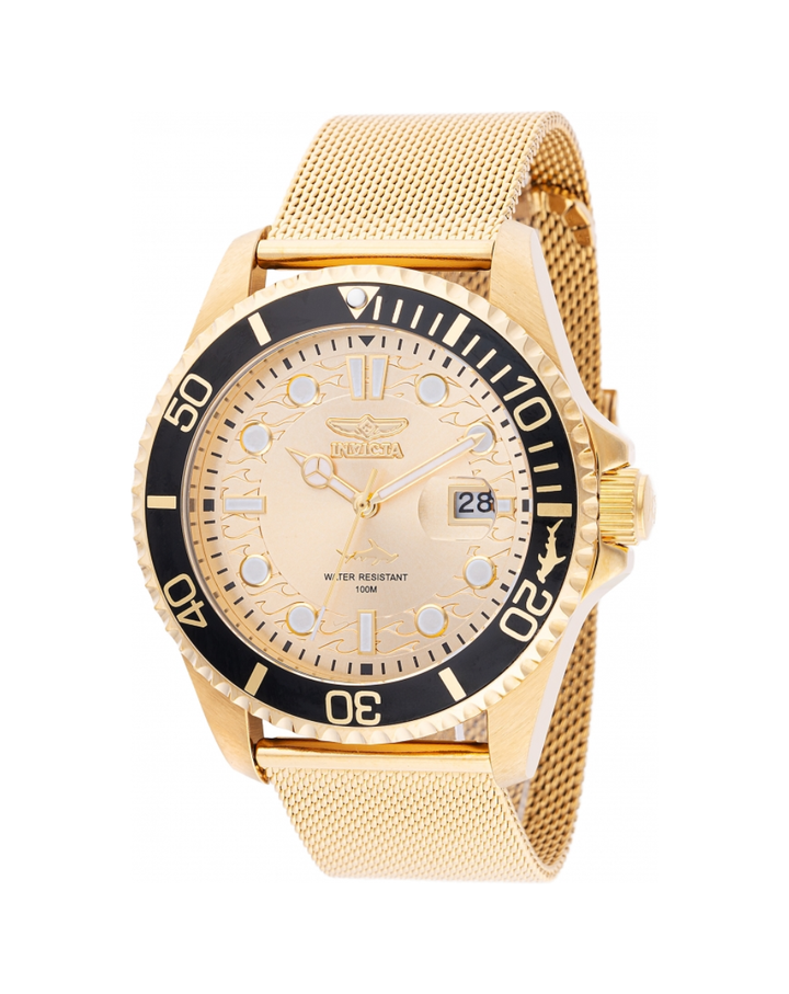 Invicta Mako Gold/Black Bezel Mens Quartz Watch - IN47177