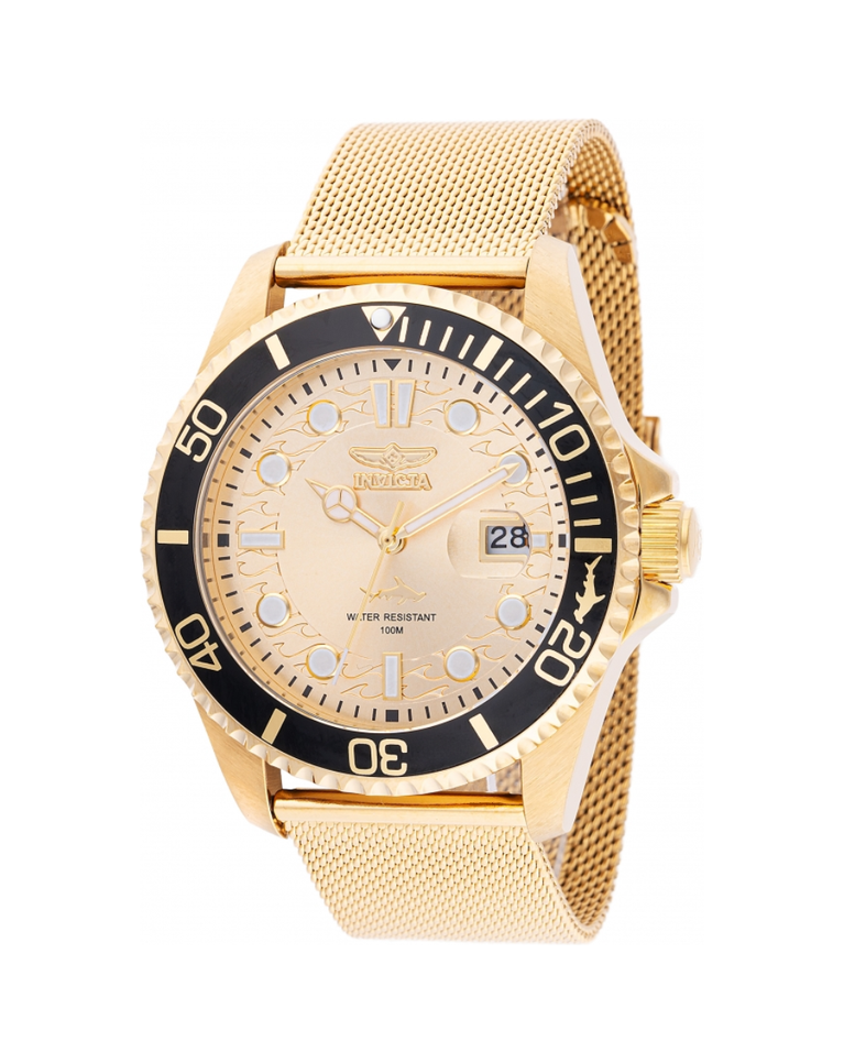 Invicta Mako Gold/Black Bezel Mens Quartz Watch - IN47177