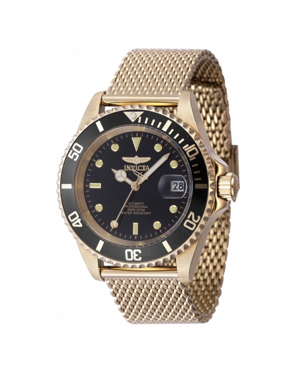 Invicta Pro Diver Apex Automatic Black Dial Gold Men's Watch - 47722