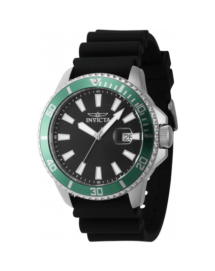 Invicta Pro Diver green bezel silicone strap men's watch 46129