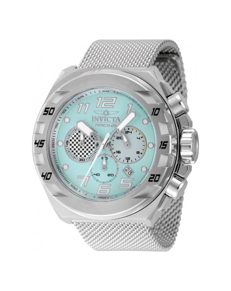 Invicta Racing Tiffany Blue Dial Oversized Mens Watch - 47202
