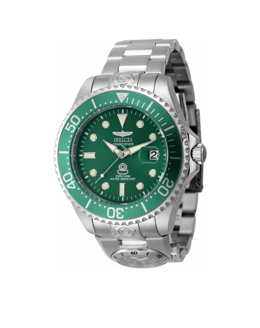 Invicta Emerald Green Pro Diver Dual Time Automatic Men's Watch - 45811
