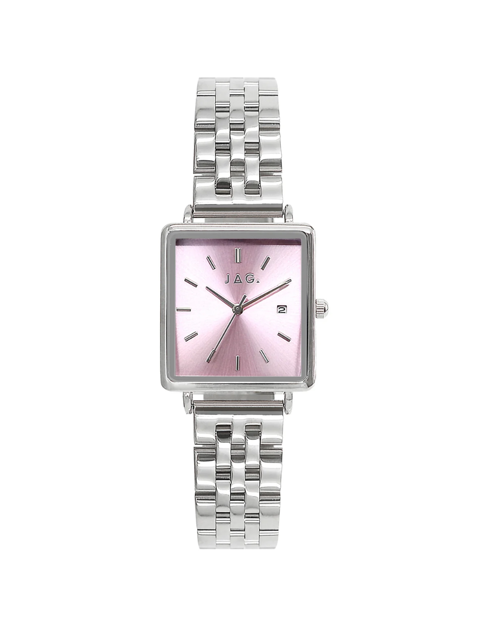 Jag Solus Pink Dial Square Womens Watch - J2981A