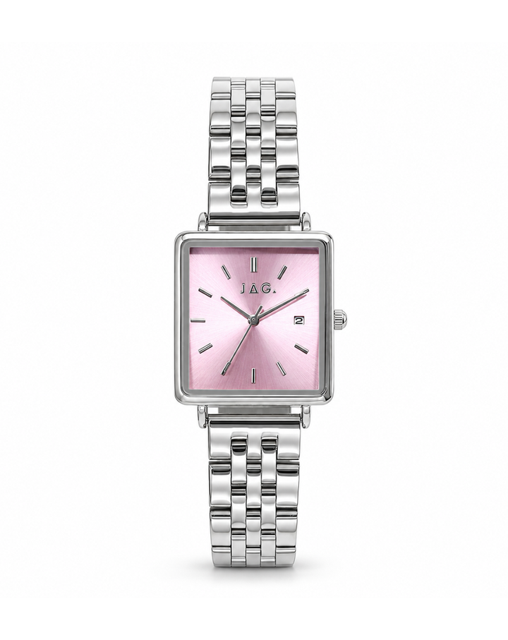 JAG Solus Pink Dial Square Womens Watch - J2981A