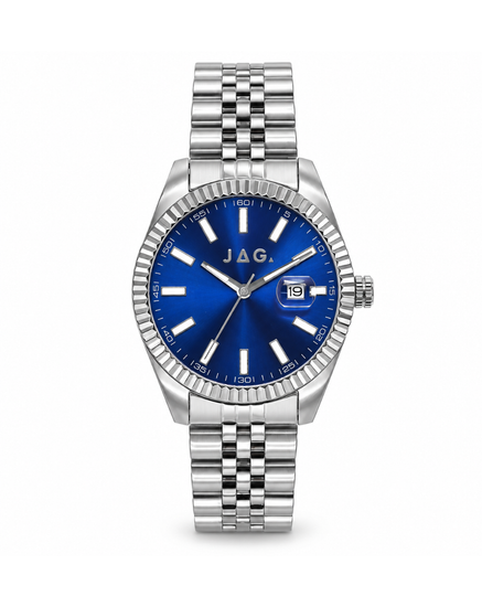JAG Toorak fluted bezel blue dial men's watch J2953A