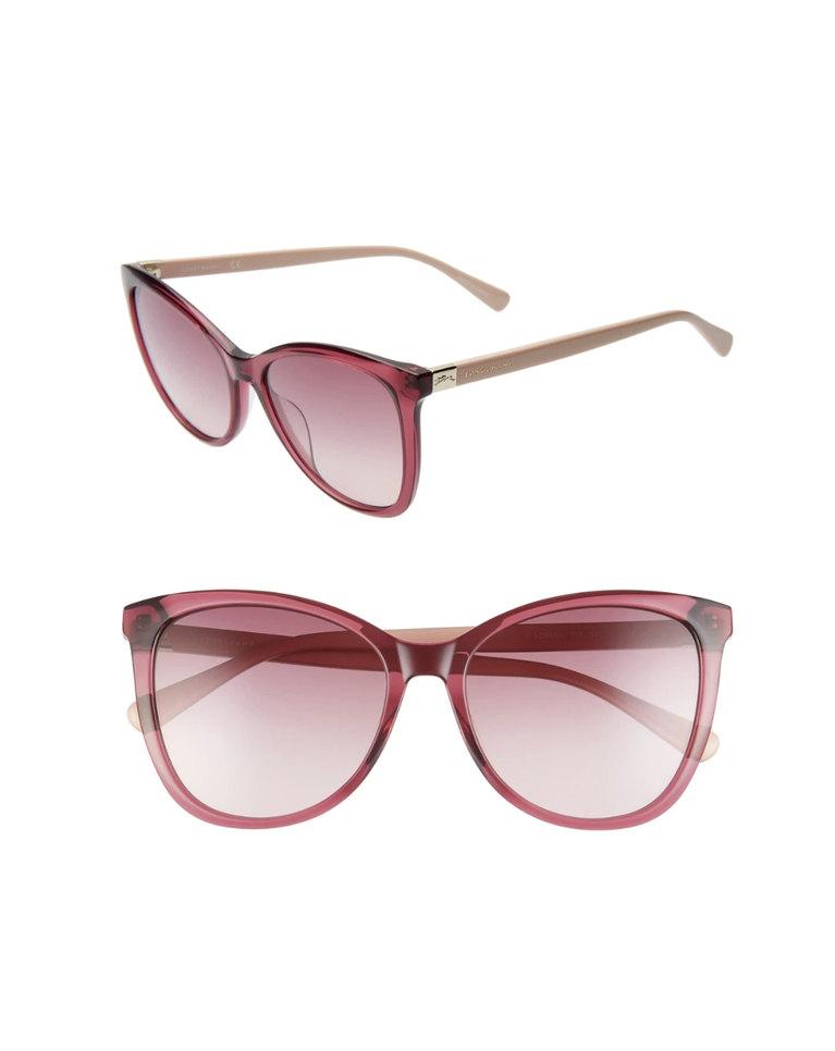 Longchamp Crystal Purple Gradient Women's Sunglasses - LO648S/55/17